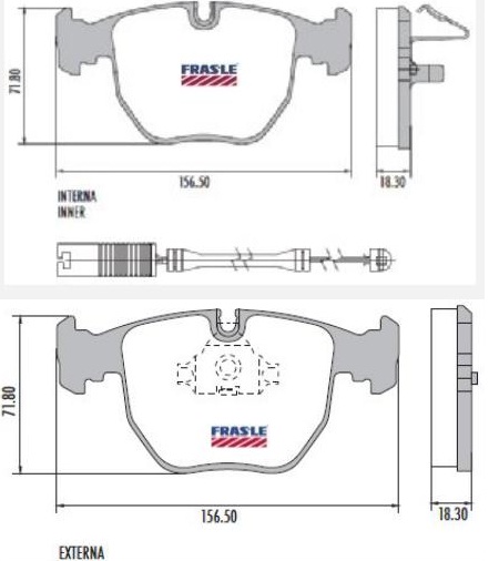 PASTILLA DE FRENO DELANTERA FRAS-LE - PD/1042-A