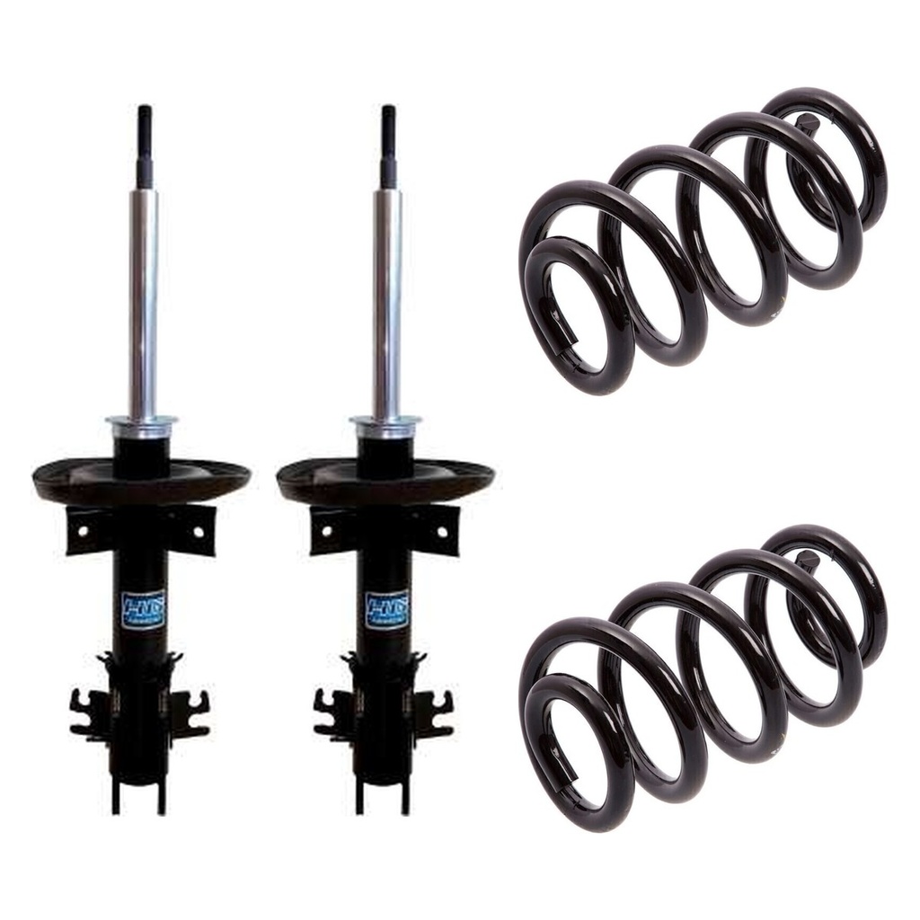 KIT 2 AMORTIGUADORES + 2 ESPIRALES DELANTEROS REFORZADOS NAKATA + AG - HG41113+1-213070R
