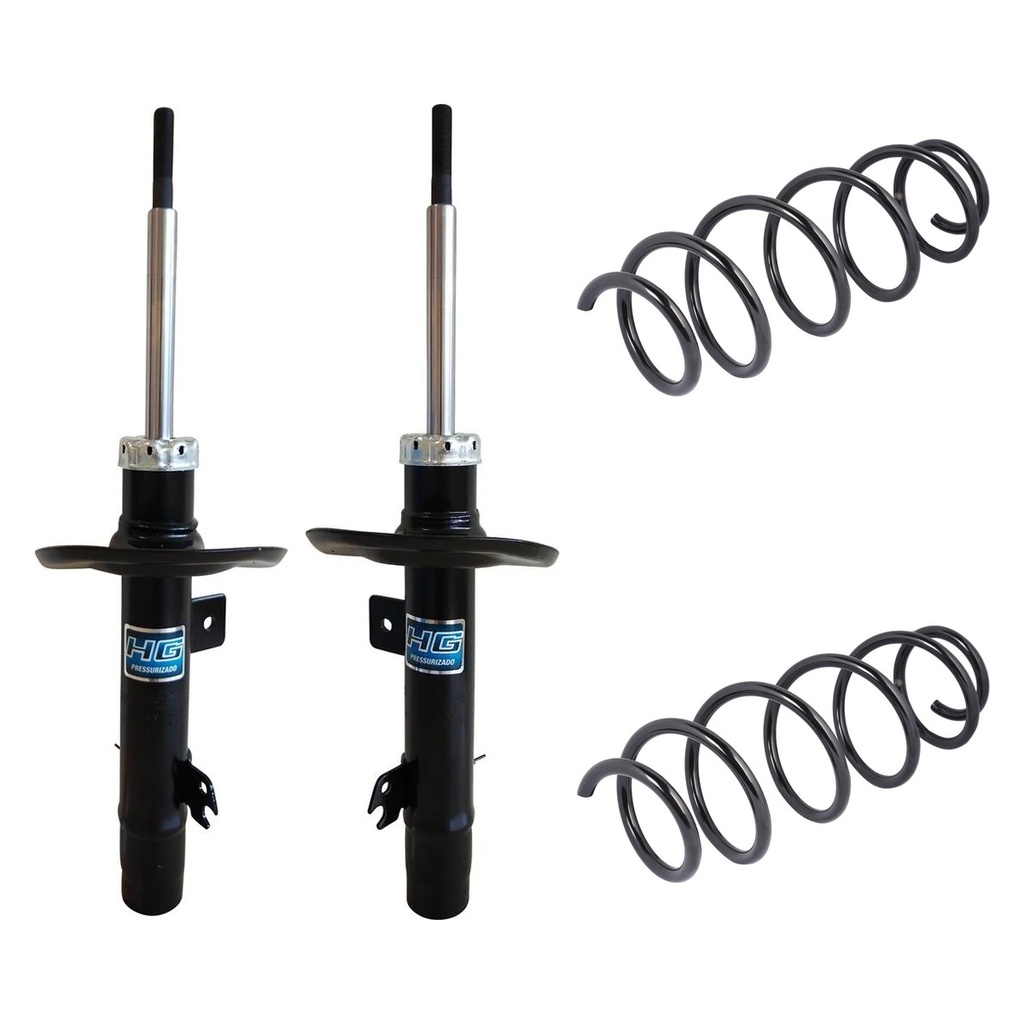 KIT 2 AMORTIGUADORES + 2 ESPIRALES DELANTEROS NAKATA + AG - HG41192+HG41191+1-191106