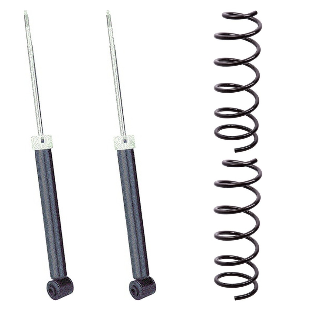 KIT 2 AMORTIGUADORES + 2 ESPIRALES TRASEROS NAKATA + AG - AC31211+1-041132